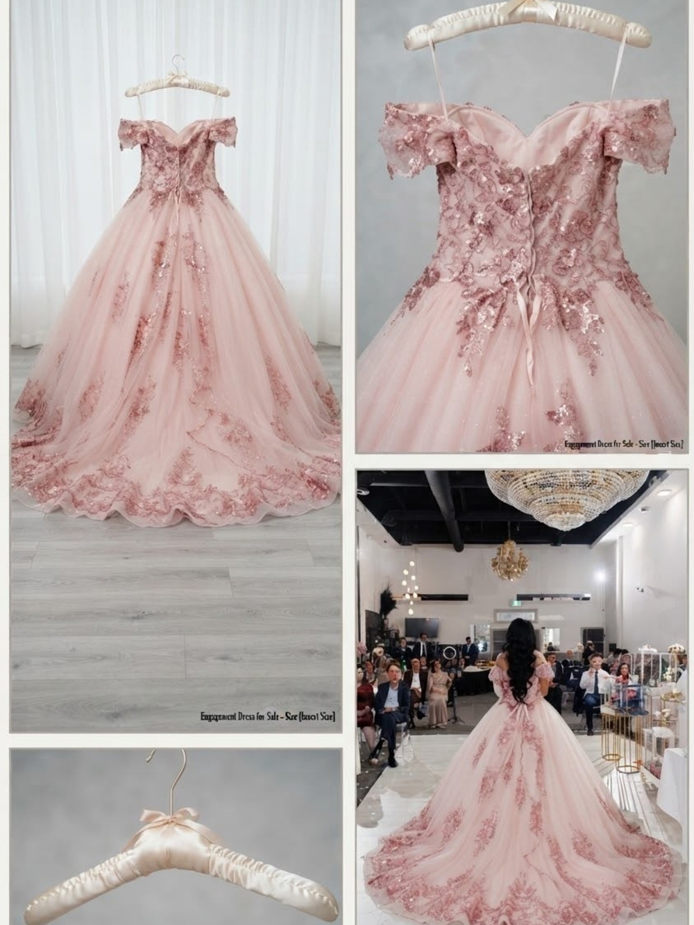 Blush Pink Off-Shoulder Gown Dress